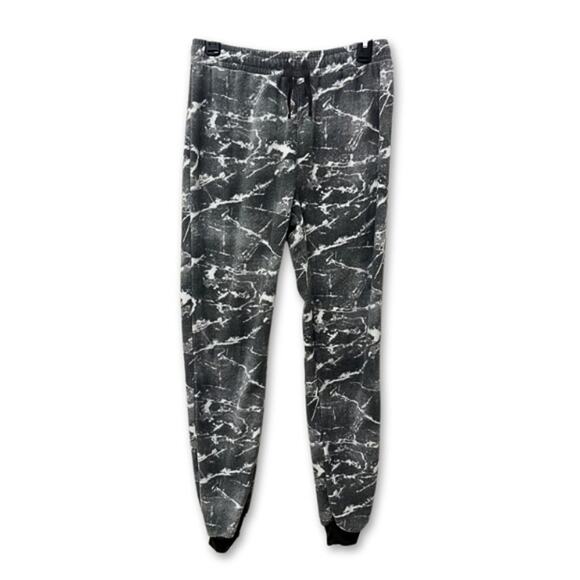 Treasure & Bond Pants Abstract Pattern Fleece Gray/White Girls US XL 14/16 NWOT - Picture 1 of 8
